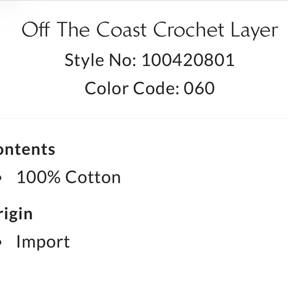 ❤️Free People Bold Red. Off The Coast Crochet Layer NWT hard to find one size ❤️ - Picture 10 of 11